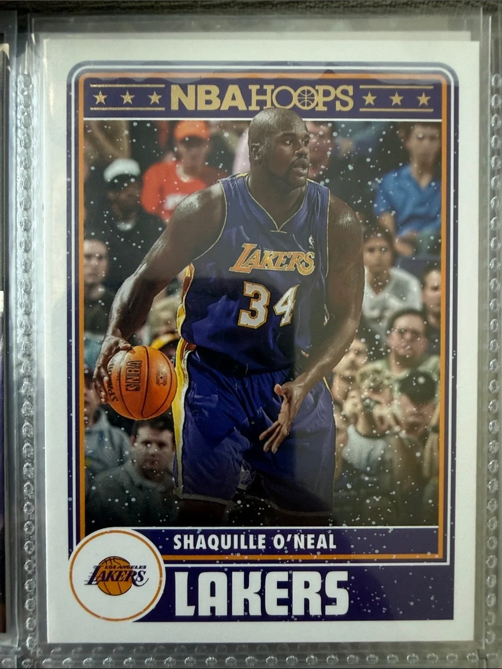 NBA Hoops Shaquille O'Neal Los Angeles Lakers Purple Basketball Card